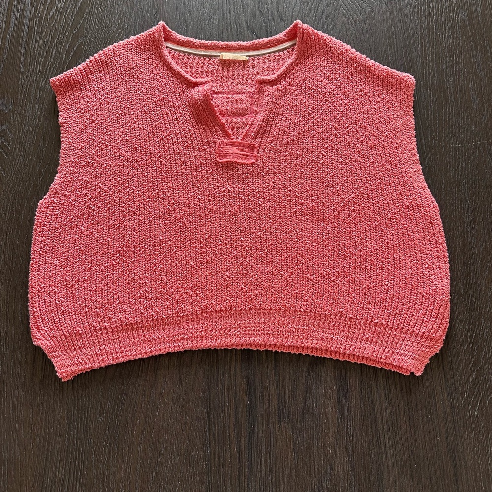 ILLA ILLA Pink Knit Sweater Vest